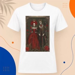Pánské tričko - Král a královna srdcí – The King & Queen of Hearts